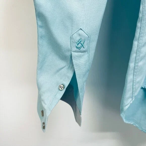 Eigth X Shirt Size L Men’s Premium Classic Fit Blue Long Sleeve  Button Up - Picture 7 of 10